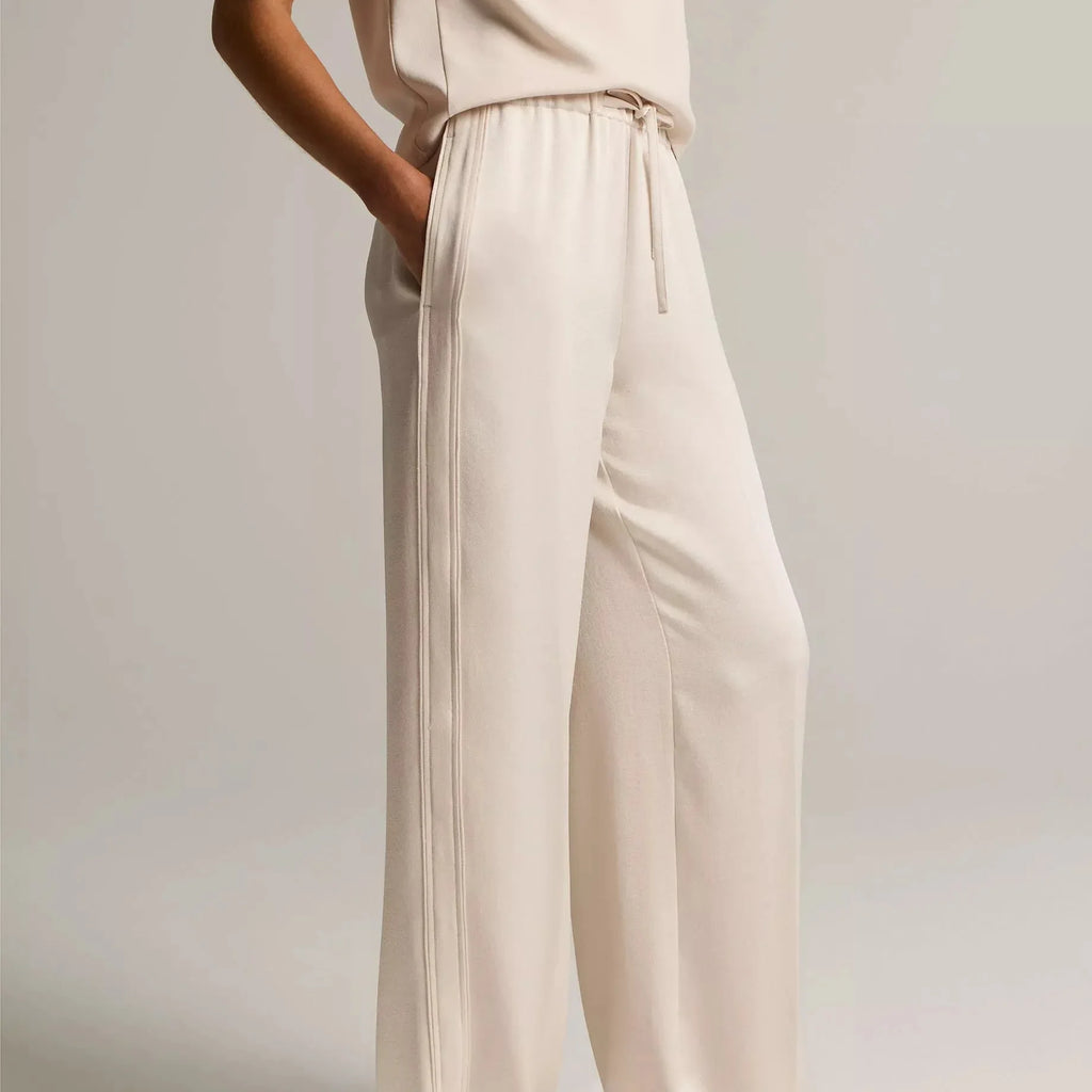 Women's drawstring wide leg pants