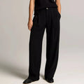 Women's low rise draped wide leg trousers