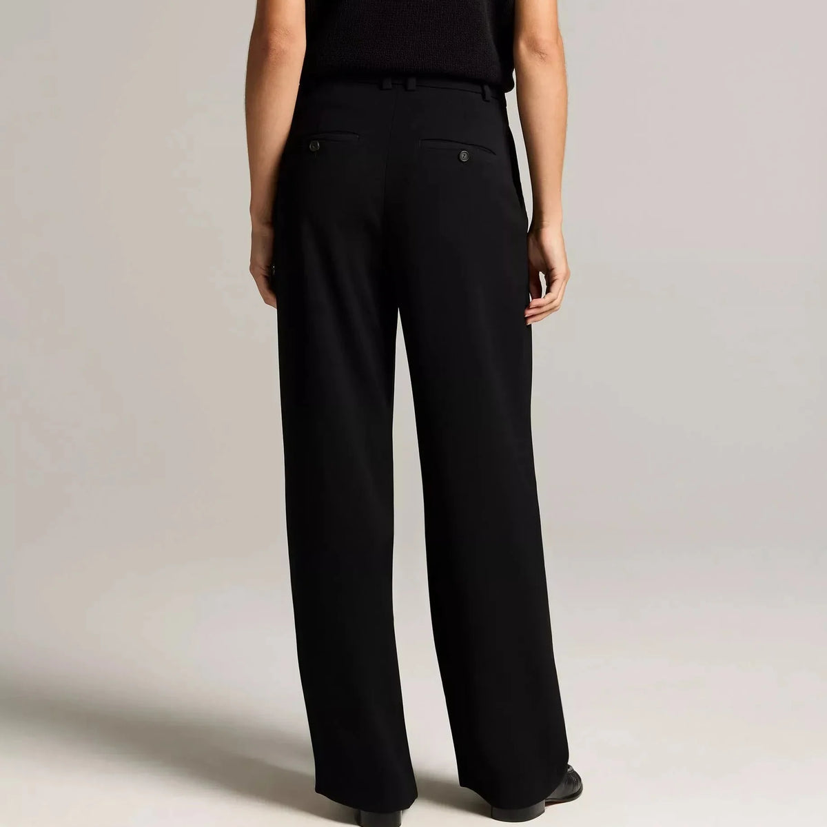 Women's low rise draped wide leg trousers