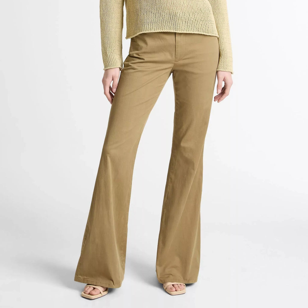 Women's slim fit stretch slight flared trousers