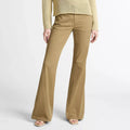 Women's slim fit stretch slight flared trousers
