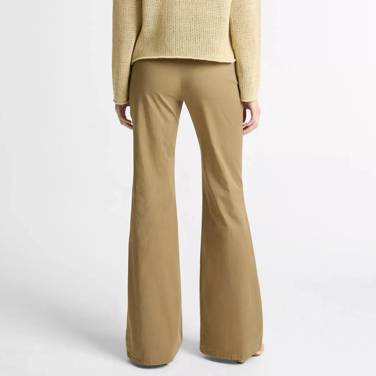 Women's slim fit stretch slight flared trousers