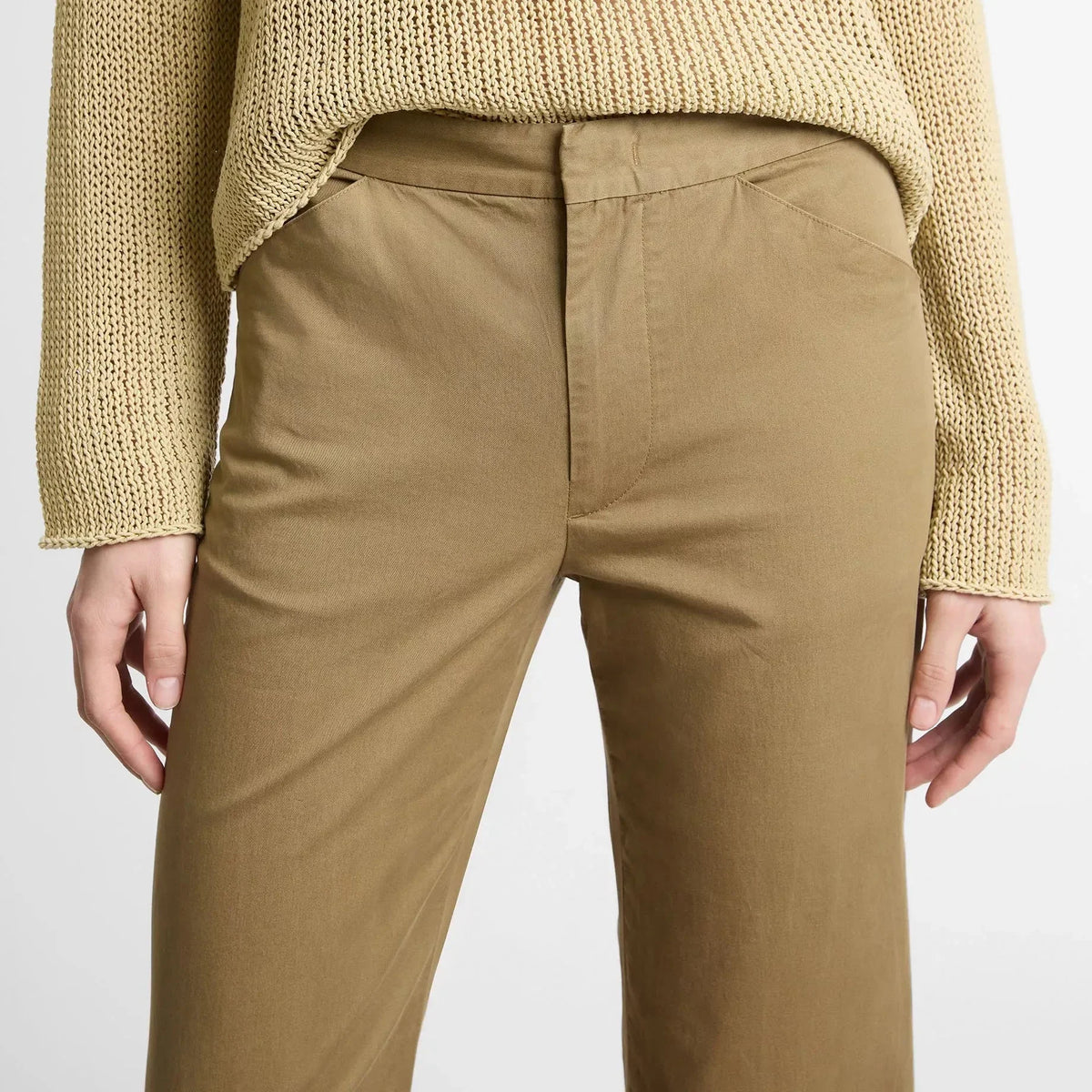 Women's slim fit stretch slight flared trousers